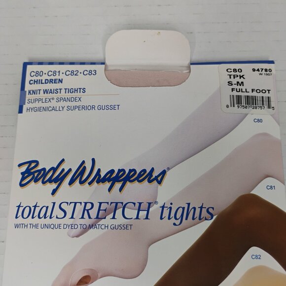 Body Wrappers Total Stretch Knit Waist Tights Full Foot – Child Size S/M (4–7) - Picture 4 of 9